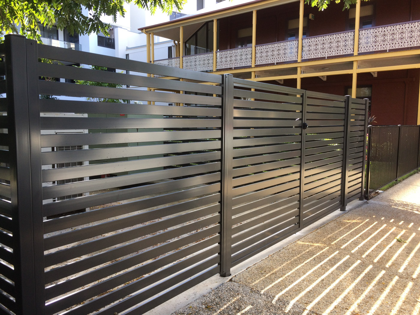 Aluminium Slat Fencing Panel 1800 X 2400 -Available In Colours $554 GST Online Fence Supplies centenariocat.upeu.edu.pe